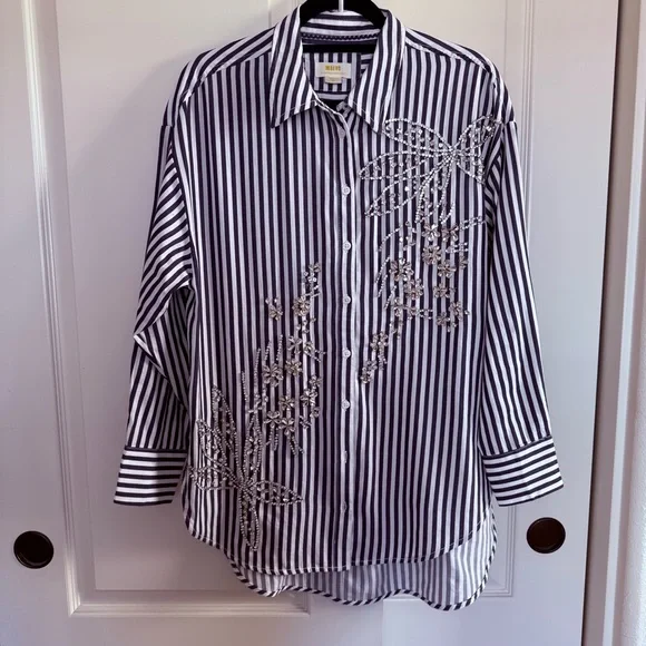 Maeve by Anthropologie Bennet Buttonfront Shirt - Picture 1 of 5